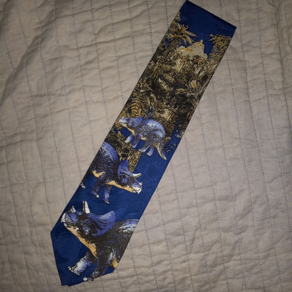 Vintage Jurassic Park Triceratops Men's Tie